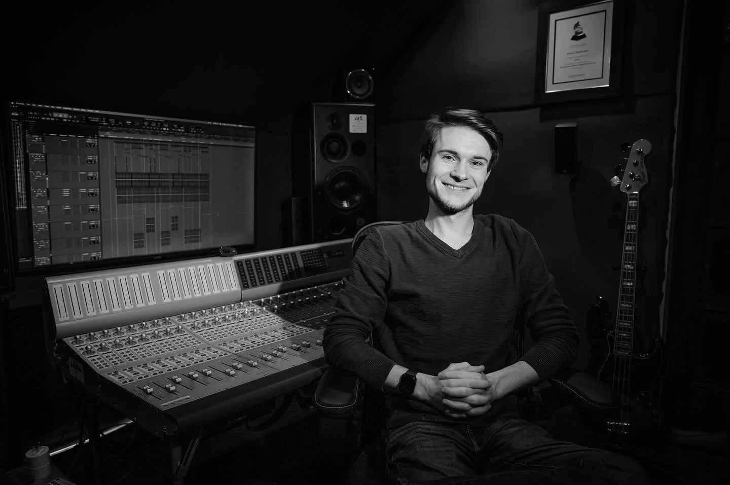 Shane Patterson at mixing console